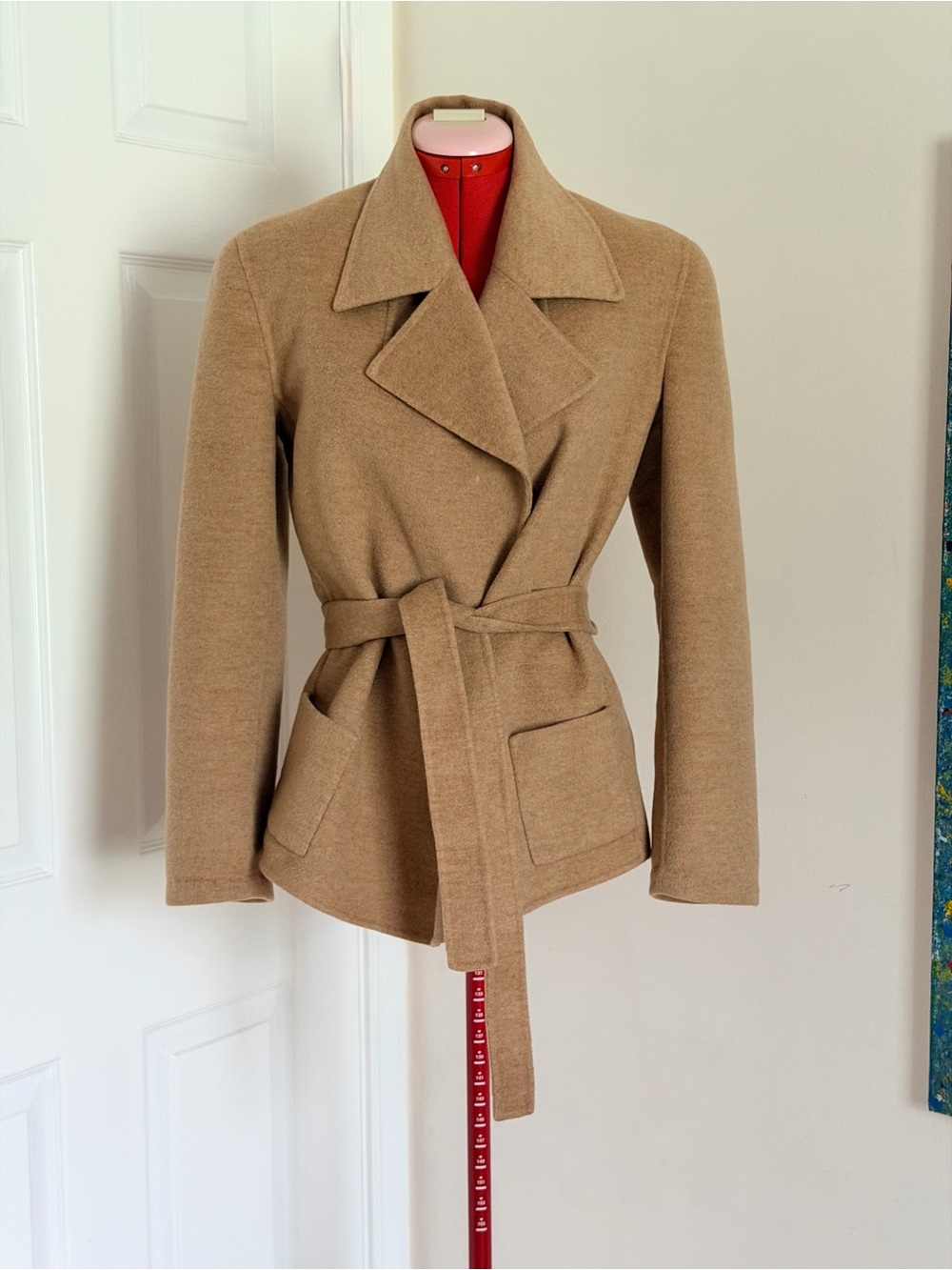 $2,000 RARE Barbara Lohmann Elizabeth Anthony 100% Cashmere Wrap Coat S-M Italy